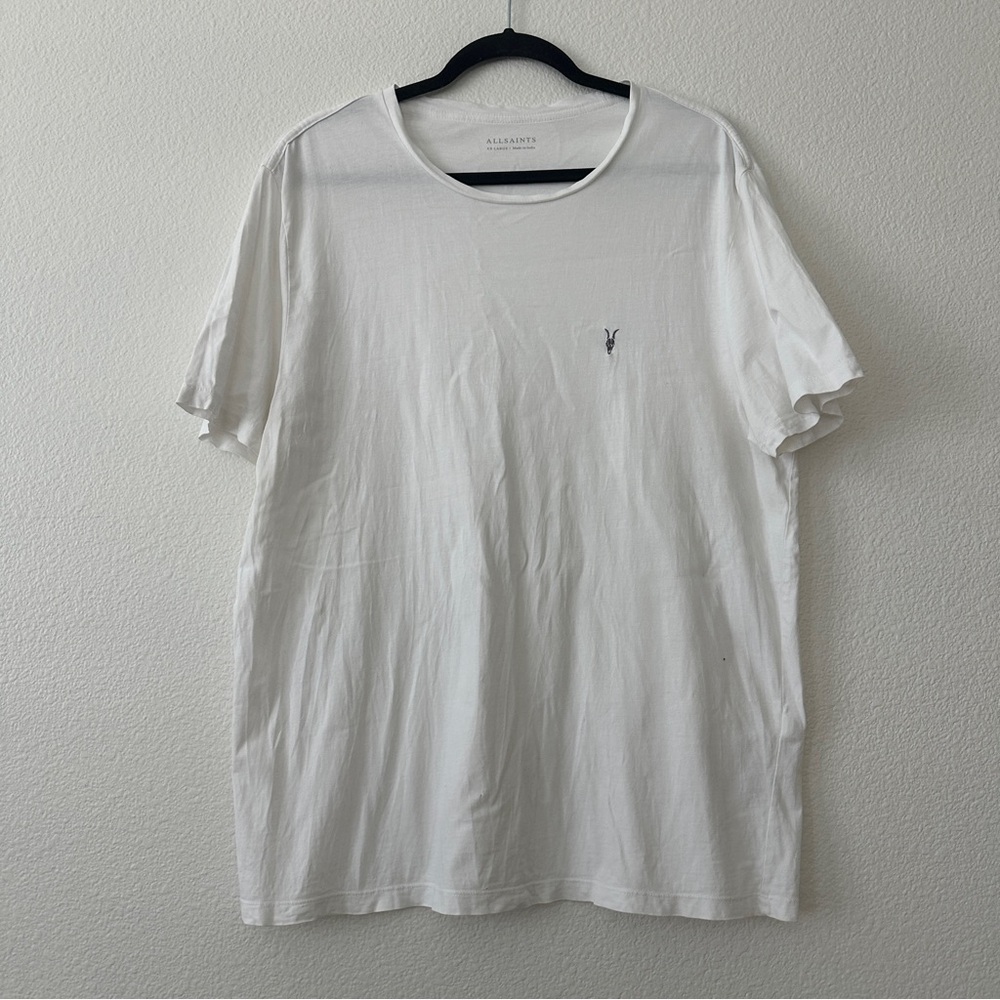 All Saints White Casual T-Shirt Size XXL
